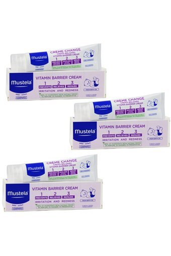 Mustela Vitamin Barrier 1.2.3 Vitaminli Parfümsüz Parabensiz Pişik Kremi 3x100 ml