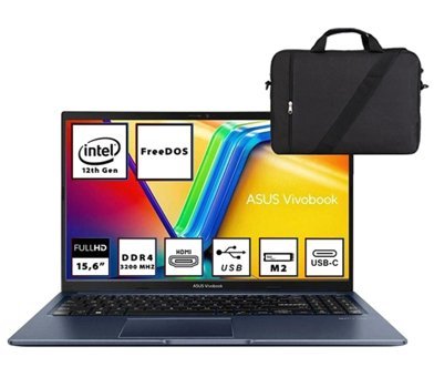 Asus Vivobook F1502ZA-EJ1527 Dahili Intel Iris Xe Graphics Eligible Intel Core i5 1235U 8 GB Ram 512 GB SSD 15.6 inç Full HD FreeDos Laptop + Çanta Wz01