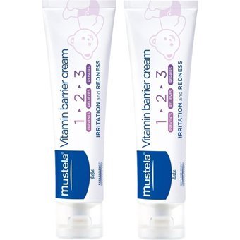 Mustela Vitamin Barrier 1.2.3 Vitaminli Parfümsüz Parabensiz Pişik Kremi 2x100 ml