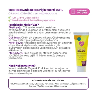 Yoom Parfümsüz Parabensiz Pişik Kremi 75 ml