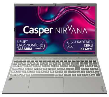 Casper Nirvana C550.1235-8V00T-G-F Dahili Intel Iris Xe Graphics Eligible Intel Core i5 1235U 8 GB Ram 500 GB SSD 16 inç Full HD Windows 11 Home Laptop