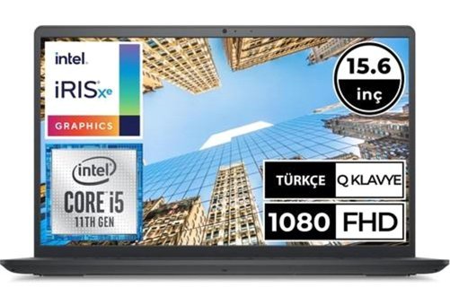 Dell Inspiron 15 3511 I3511122SPPU06 Dahili Intel Iris Xe Graphics Intel Core i5 1135G7 16 GB Ram 512 GB SSD 15.6 inç Full HD FreeDos Laptop
