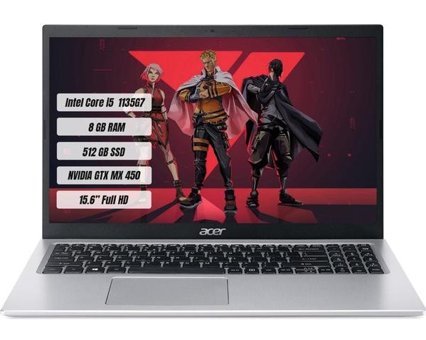 Acer Aspire 5 A515-56G Harici GeForce MX450 Intel Core i5 1135G7 8 GB Ram 512 GB SSD 15.6 inç Full HD Linux Laptop