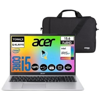 Acer Aspire 3 A315-58 Dahili Intel Iris Xe Graphics Intel Core i5 1135G7 16 GB Ram 1 TB SSD 15.6 inç Full HD Windows 11 Pro Laptop + Serytech Çanta
