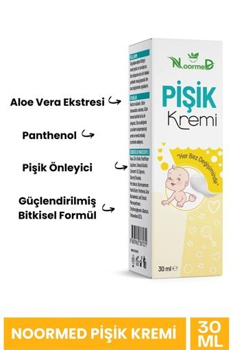 Noormed Parfümsüz Parabensiz Pişik Kremi 30 ml