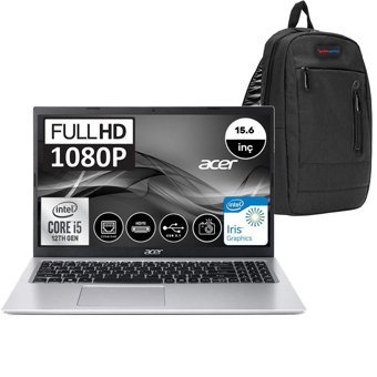 Acer Aspire 3 A315-58 CNXADDEY015 Dahili Intel Iris Xe Graphics Intel Core i5 1135G7 32 GB Ram 1 TB SSD 15.6 inç Full HD Windows 10 Home Laptop + Zetta Çanta