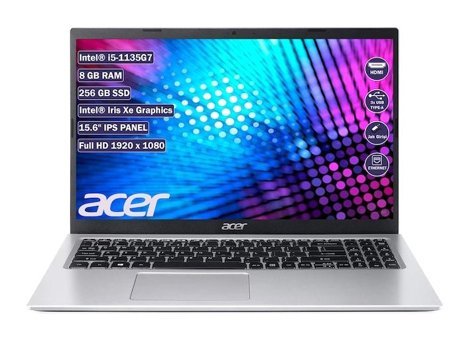 Acer Aspire 3 NX.ADDEY.004 Dahili Intel Iris Xe Graphics Intel Core i5 1135G7 8 GB Ram 256 GB SSD 15.6 inç Full HD FreeDos Laptop