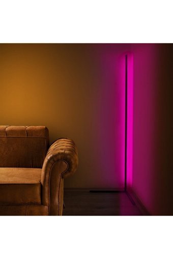 Alaca Led Smart line Rgb Metal Tek Ayaklı Çubuk Lambader Siyah