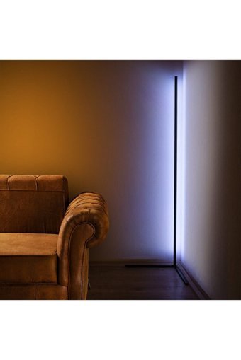 Alaca Led Smart line Rgb Metal Tek Ayaklı Çubuk Lambader Siyah