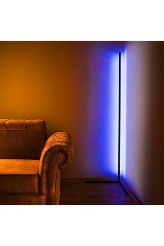 Alaca Led Smart line Rgb Metal Tek Ayaklı Çubuk Lambader Siyah