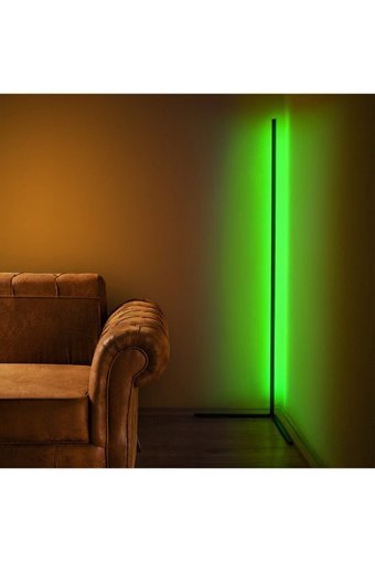 Alaca Led Smart line Rgb Metal Tek Ayaklı Çubuk Lambader Siyah
