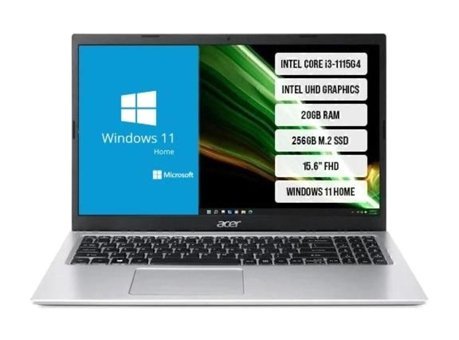 Acer Aspire A135-58-36YJ-03 Dahili Intel UHD Graphics Intel Core i3 1115G4 20 GB Ram 256 GB SSD 15.6 inç Full HD Windows 11 Home Laptop