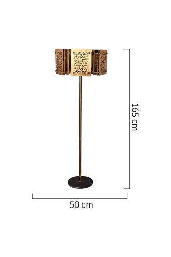 Apliqa Circeo Çoklu Metal Tek Ayaklı Yuvarlak Lambader Gold