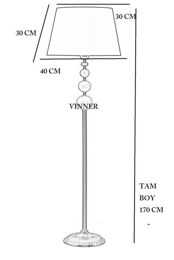 Vinner Vega Metal Tek Ayaklı Silindir Lambader Çok Renkli