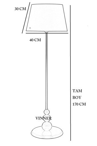 Vinner Lima Metal Tek Ayaklı Silindir Lambader Çok Renkli