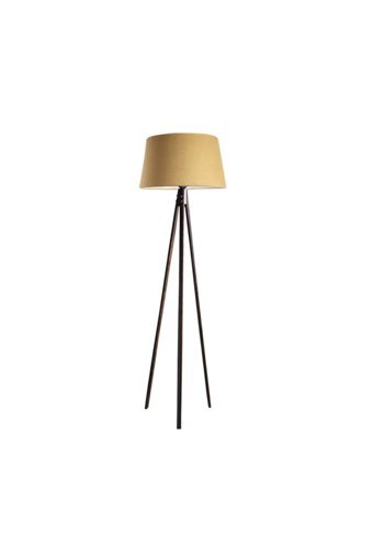 Ağaç Ustası Tripod Ahşap 3 Ayaklı Yuvarlak Lambader Bej