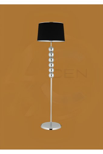 Cen Aydınlatma Luxury Metal Tek Ayaklı Silindir Lambader Siyah