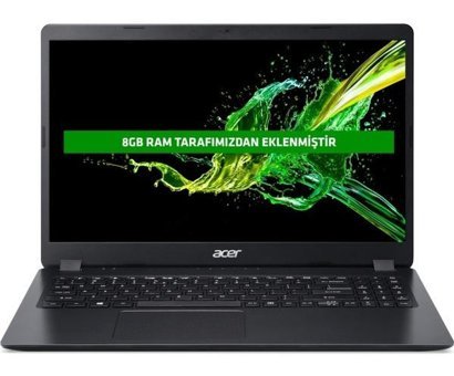 Acer Aspire A315-56-12GB NX.HZREY.012 Dahili Intel UHD Graphics Intel Core i3 1005G1 12 GB Ram 256 GB SSD 15.6 inç Full HD FreeDos Laptop