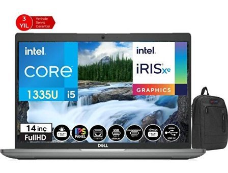 Dell Latitude 5440 DLNN005L54401418 Dahili Intel Iris Xe Graphics Eligible Intel Core i5 1335U 8 GB Ram 512 GB SSD 14 inç Full HD Windows 11 Home Laptop + WeblegelsinÇanta