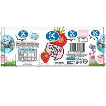 Sek Çilekli Süt 200 ml