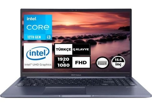 Asus Vivobook 15 X1502ZA-EJ067013 Dahili Intel UHD Graphics Intel Core i3 1215U 8 GB Ram 128 GB SSD 15.6 inç Full HD Windows 11 Pro Laptop