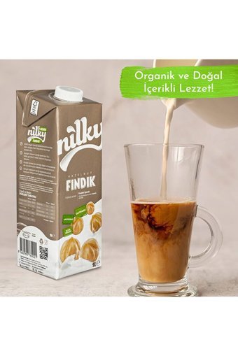 Nilky Vegan Fındık Sütü Laktozsuz 8'li 1 lt