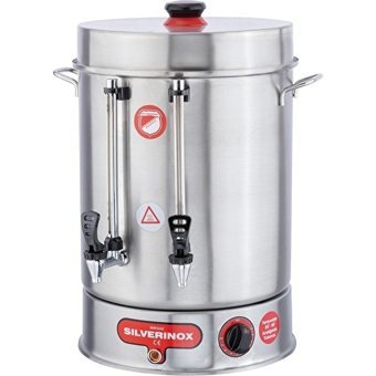 Silverinox 1750 W 12 lt Su Kapasiteli Çelik Tek Demlikli 120 bardak Çift Musluklu Çelik Elektrikli Semaver İnox