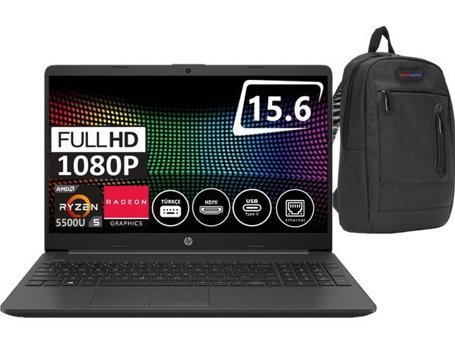 HP 255 G8 W7N4W6AA20 Dahili AMD Radeon RX Vega 7 AMD Ryzen 5 5500U 16 GB Ram 2 TB SSD 15.6 inç Full HD Windows 11 Home Laptop