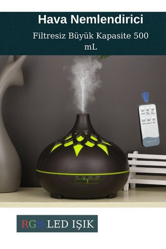 Butfulake Ultrasonik 7 Renk Led 300 ml Aromaterapi Işıklı İyonizerli Taşınabilir Şarjlı Mini Soğuk Buhar Makinesi