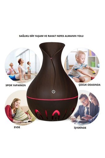Butfulake Ultrasonik 7 Renk Led 3 W 130 ml 35 dB Aromaterapi Işıklı İyonizerli Taşınabilir Şarjlı Mini Soğuk Buhar Makinesi