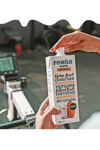 Fomilk Şekersiz Badem Sütü Laktozsuz 12'li 1 lt