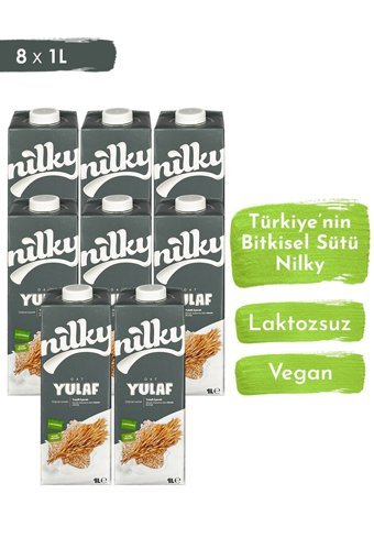 Nilky Vegan Yulaf Sütü Laktozsuz 8'li 1 lt