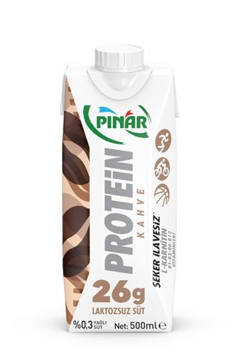 Pınar Kahveli Süt Laktozsuz 12'li 500 ml