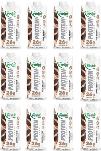 Pınar Kahveli Süt Laktozsuz 12'li 500 ml