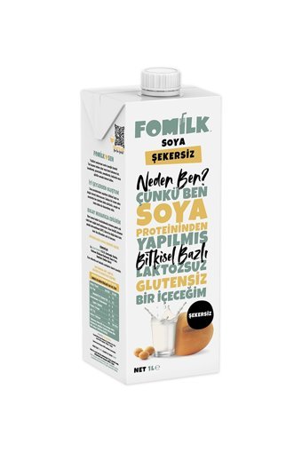 Fomilk Şekersiz Soya Sütü Laktozsuz 1 lt