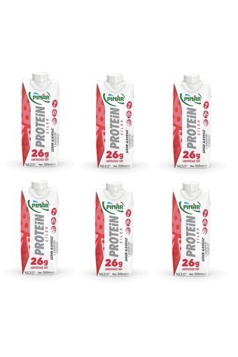 Pınar Çilekli Süt Laktozsuz 6'lı 500 ml