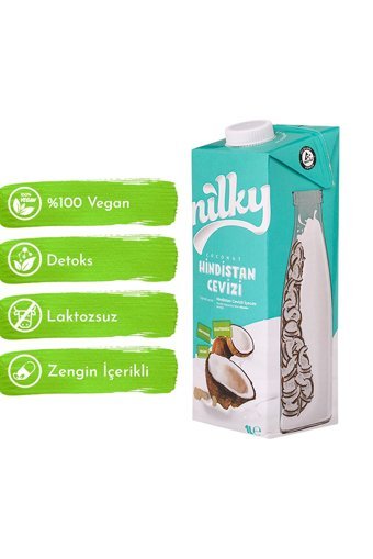 Nilky Vegan Hindistan Cevizi Sütü Laktozsuz 10'lu 1 lt