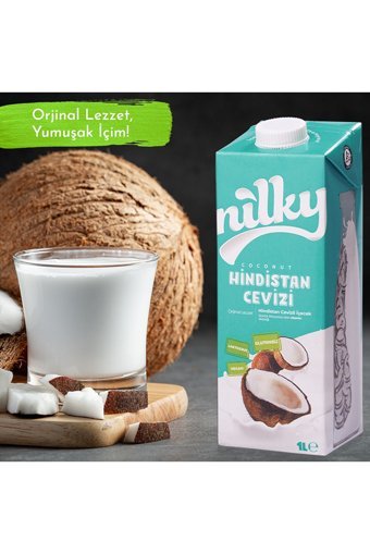 Nilky Vegan Hindistan Cevizi Sütü Laktozsuz 10'lu 1 lt