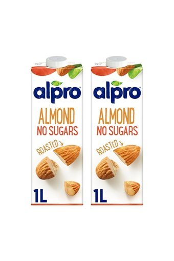 Alpro Şekersiz Badem Sütü Laktozsuz 2'li 1 lt