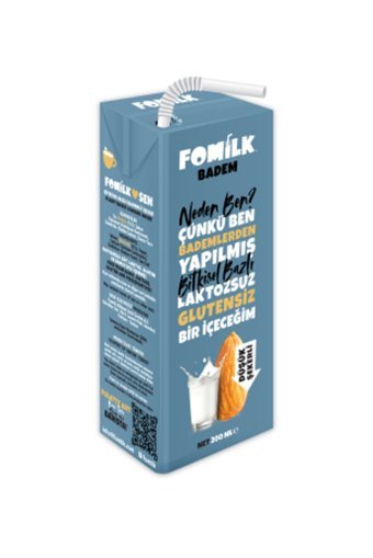 Fomilk Vegan Badem Sütü Laktozsuz 200 ml