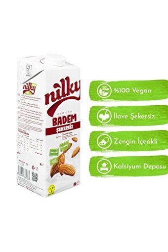 Nilky Şekersiz Badem Sütü Laktozsuz 12'li 1 lt
