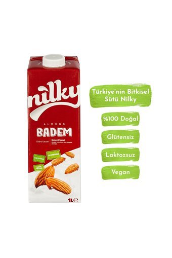 Nilky Vegan Badem Sütü Laktozsuz 3'lü 1 lt