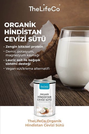 Thelifeco Organik Hindistan Cevizi Sütü 3'lü 400 ml