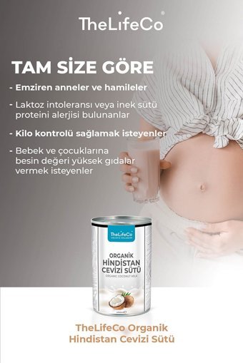 Thelifeco Organik Hindistan Cevizi Sütü 3'lü 400 ml