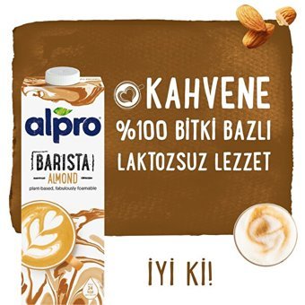 Alpro Barista Badem Sütü Laktozsuz 1 lt