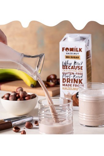 Fomilk Şekersiz Fındık Sütü Laktozsuz 2'li 1 lt