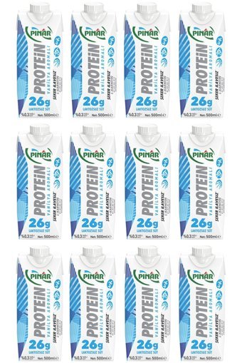 Pınar Vanilyalı Süt Laktozsuz 12'li 500 ml
