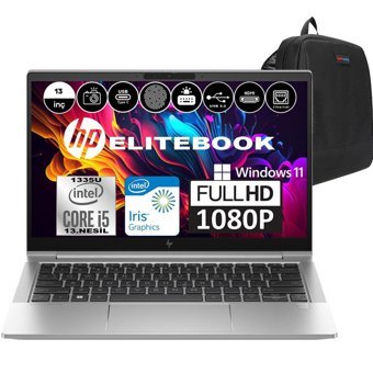 HP Elitebook 630 G10 725N5EAP16 Dahili Intel Iris Xe Graphics Eligible Intel Core i5 1335U 64 GB Ram 2 TB SSD 13.3 inç Full HD Windows 11 Pro Laptop + Zetta Çanta