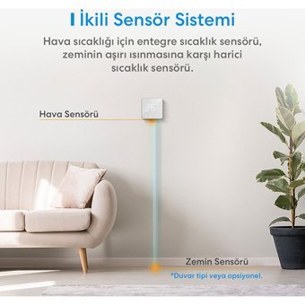 Meross 35 Derece 0.5 Derece Hassasiyet Akıllı Kablosuz Dijital Termostat