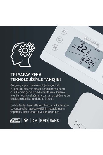 General Life Ht330s Rf 30 Derece 0.1 Derece Hassasiyet Kablosuz Dijital Termostat